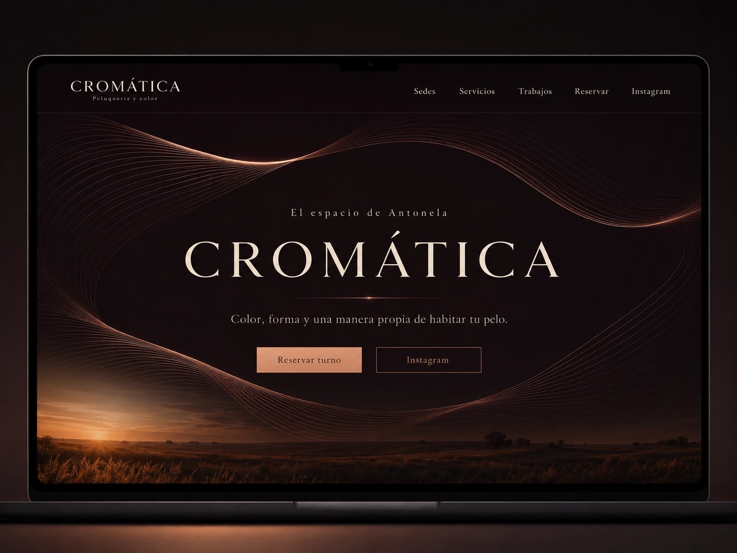 Página principal de Cromática con su identidad visual y navegación