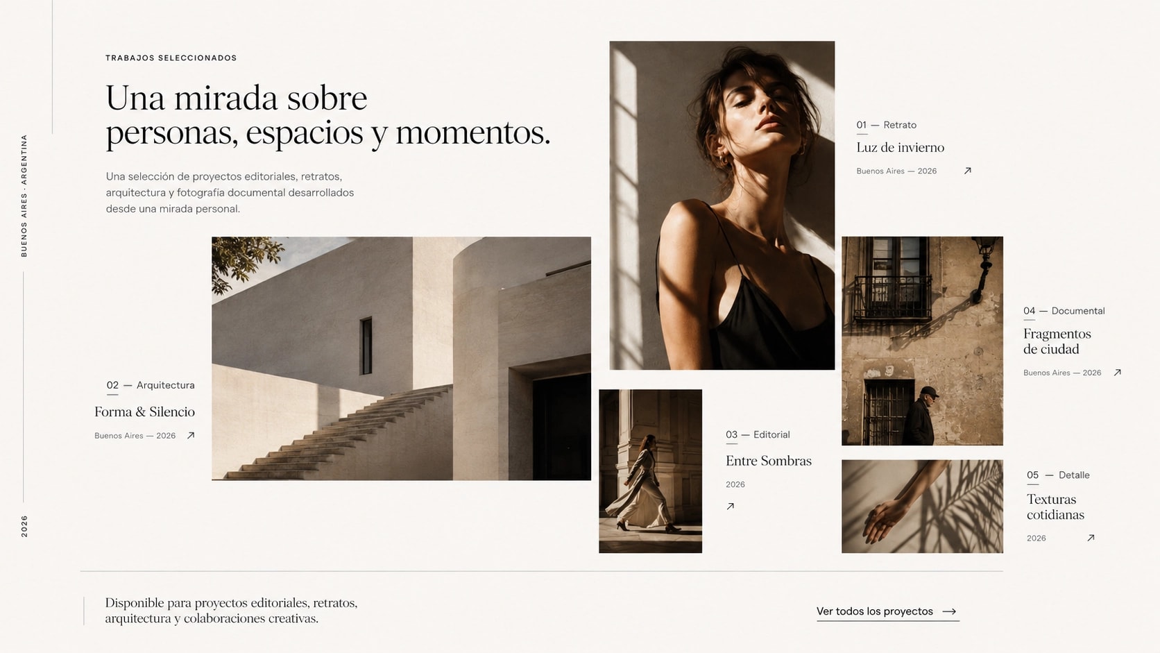 Galería de proyectos seleccionados de portfolio fotográfico